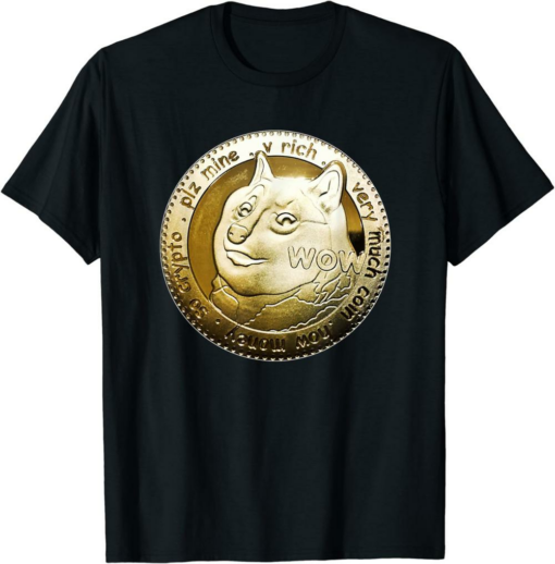 White Wowcoin T-Shirt Cute Dogecoin Much Wow Cryptocurrency