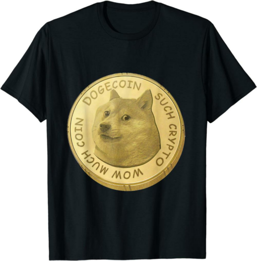 White Wowcoin T-Shirt Dogecoin Crypto Going To The Moon