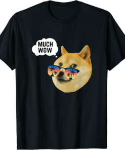 White Wowcoin T-Shirt Dogecoin Much Wow To The Moon