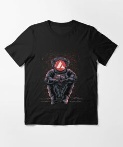Avalanche T-Shirt Astronaut Sitting AVAX Coin Crypto Token