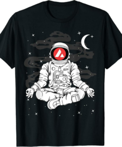 Avalanche T-Shirt Astronaut Yoga AVAX Coin To The Moon