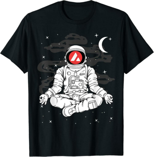 Avalanche T-Shirt Astronaut Yoga AVAX Coin To The Moon