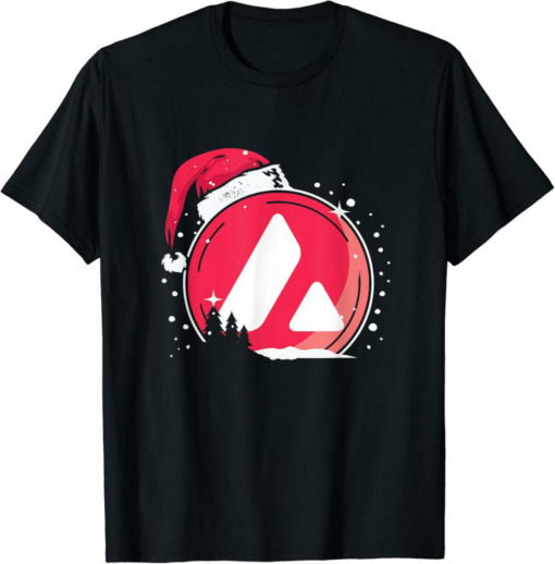 Avalanche T-Shirt Christmas Santa Hat AVAX Hodl Crypto