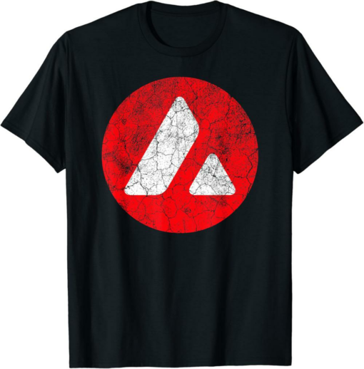 Avalanche T-Shirt Distressed AVAX Crypto Logo