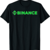 BNB T-Shirt Camiseta Binance Crypto Green Logo Negro