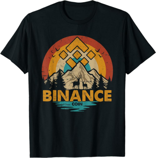 BNB T-Shirt Camiseta Vintage Binance Coin Token Retro