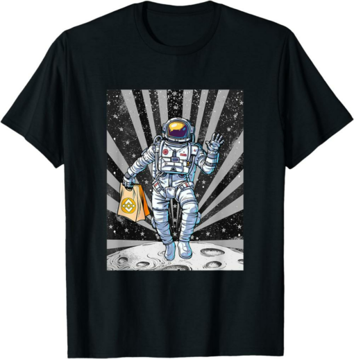 BNB T-Shirt Cryptocurrency Talk To The Moon Binance Space