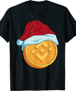 BNB T-Shirt Cyrptocurrency Christmas Santa Hat Xmas Digital