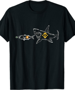 BNB T-Shirt Funny Binance Coin Shark Una Camiseta BNB Crypto