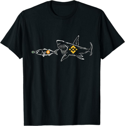 BNB T-Shirt Funny Binance Coin Shark Una Camiseta BNB Crypto