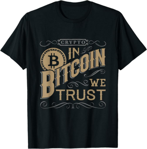 Bitcoin T-Shirt Crypto Money Cryptocurrency Btc Coin