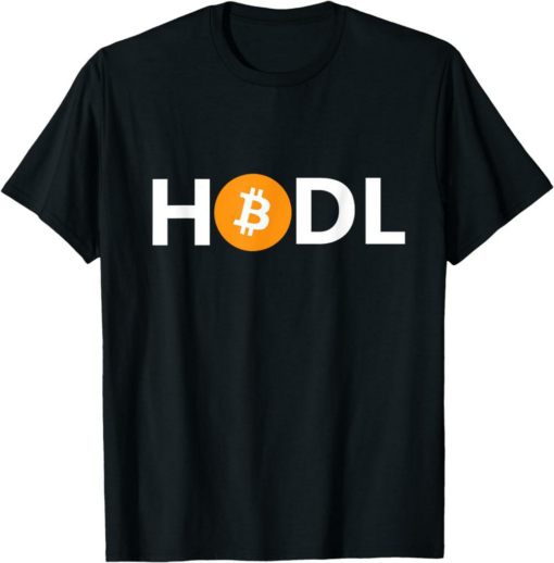 Bitcoin T-Shirt Hodl Logo Crypto Currency Btc Gift