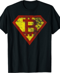 Bitcoin T-Shirt Super The Superhero Crypto Cryptocurrency