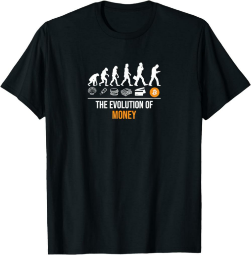 Bitcoin T-Shirt The Evolution Of Money Cryptocurrency Token