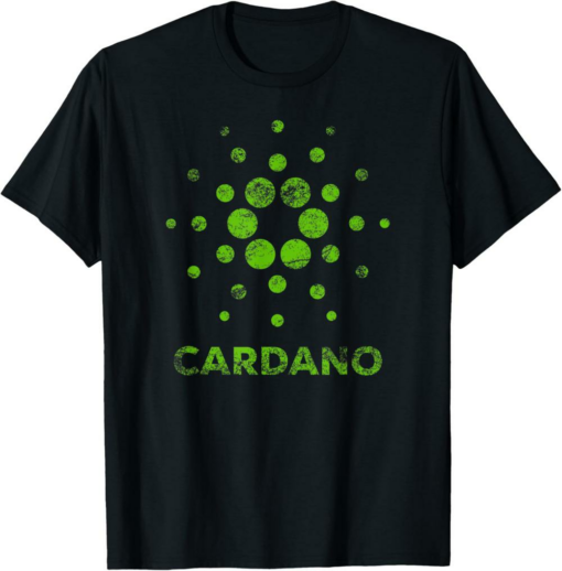 Cardano T-Shirt Green ADA Logo Cryptocurrency Trader