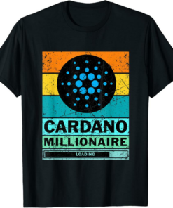 Cardano T-Shirt Retro Vintage Millionaire ADA
