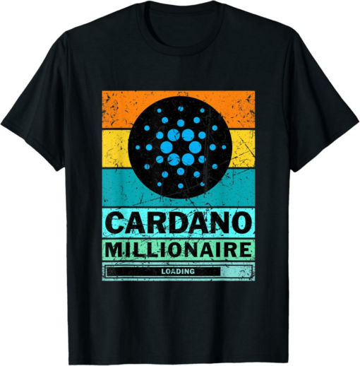 Cardano T-Shirt Retro Vintage Millionaire ADA