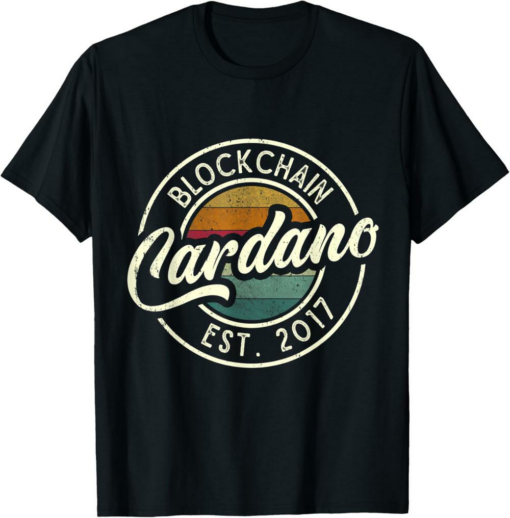 Cardano T-Shirt Vintage ADA Coin Blockchain Coin Token