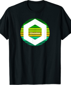 Chainlink T-Shirt Crypto Green Sunset LINK Cryptocurrency