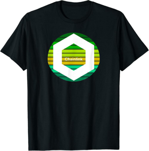 Chainlink T-Shirt Crypto Green Sunset LINK Cryptocurrency