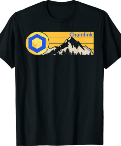 Chainlink T-Shirt Crypto Moon Mountain LINK Cryptocurrency