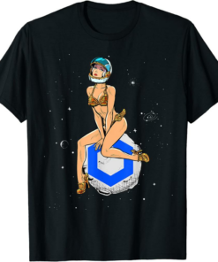 Chainlink T-Shirt Cryptocurrency Pin-Up Girl Hodling Crypto