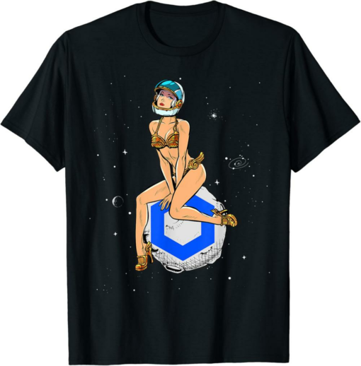 Chainlink T-Shirt Cryptocurrency Pin-Up Girl Hodling Crypto