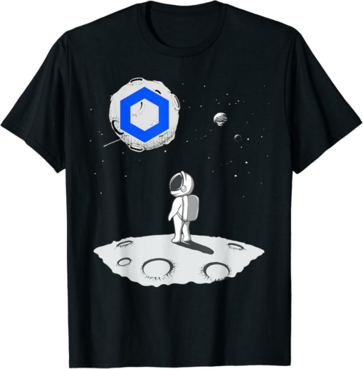 Chainlink T-Shirt Cryptocurrency Talk Fun Moon In Universe