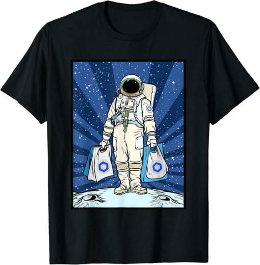 Chainlink T-Shirt Cryptocurrency Talk To The Moon Space Man