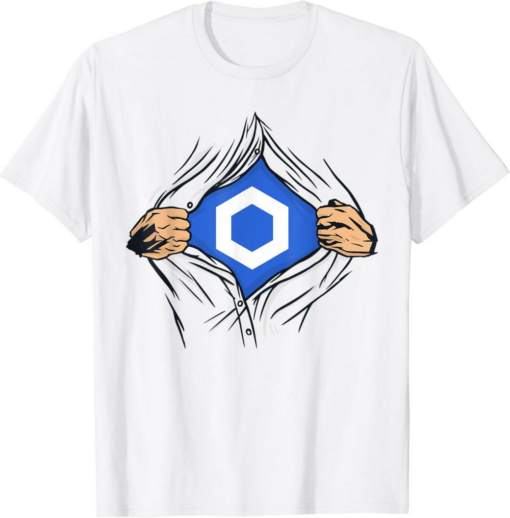 Chainlink T-Shirt LINK Crypto Tear Open Costume