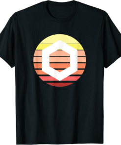 Chainlink T-Shirt LINK Logo Crypto Circle Sunset
