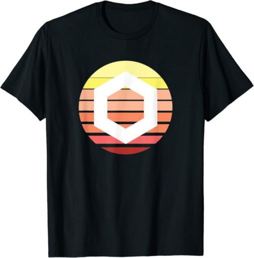 Chainlink T-Shirt LINK Logo Crypto Circle Sunset