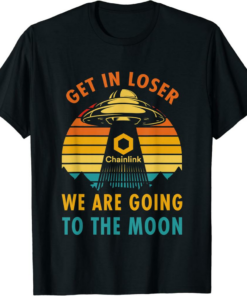 Chainlink T-Shirt To The Moon Cryptocurrency Blockchain