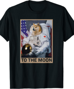 Dogecoin T-Shirt Astronaut To The Moon Blockchain Hodl