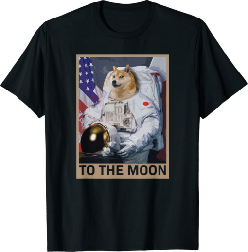 Dogecoin T-Shirt Astronaut To The Moon Blockchain Hodl