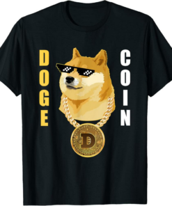 Dogecoin T-Shirt Cryptocurrency Thug DOGE Gansta Crypto