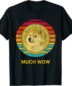 Dogecoin T-Shirt DOGE Much Wow Cryptocurrency Trader