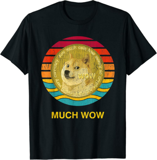 Dogecoin T-Shirt DOGE Much Wow Cryptocurrency Trader