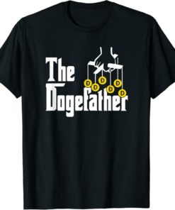 Dogecoin T-Shirt The Dogefather Crypto DOGE To The Moon Hodl