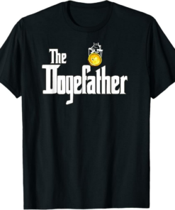 Dogecoin T-Shirt The Dogefather Funny DOGE Cryptocurrency