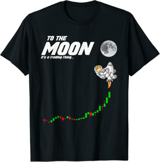 Dogecoin T-Shirt To The Moon Funny Astronaut Crypto Trading