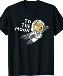 Dogecoin T-Shirt To The Moon Hodl DOGE Coin Crypto Currency