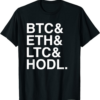 Ethereum T-Shirt Btc Eth Ltc Hodl Cryptocurrency Bitcoin