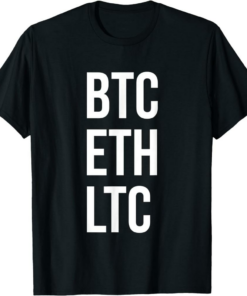 Ethereum T-Shirt Crypto Playera Bitcoin Litecoin