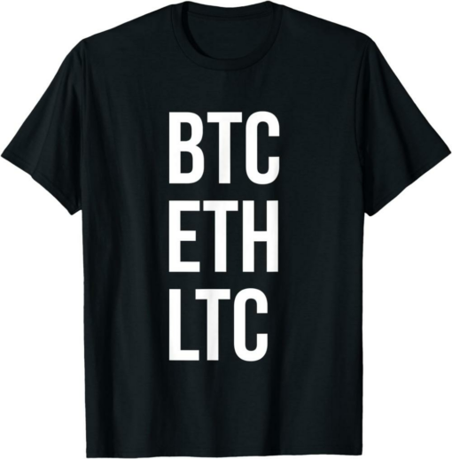 Ethereum T-Shirt Crypto Playera Bitcoin Litecoin