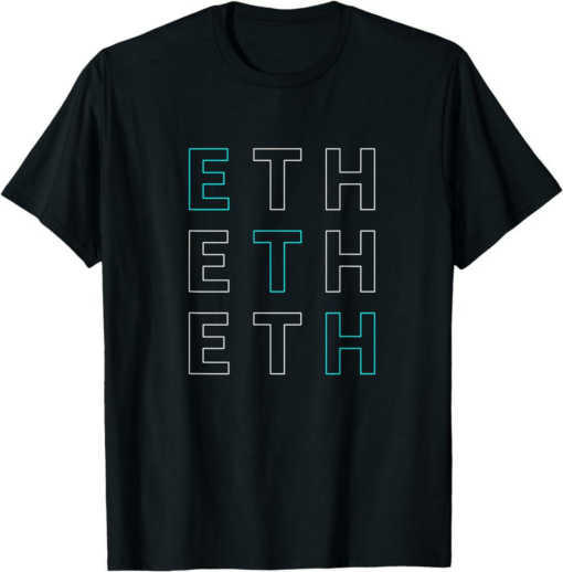 Ethereum T-Shirt Eth Ticker Camiseta Crypto