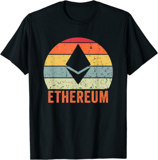 Ethereum T-Shirt Retro Eth Cryptocurrency Token