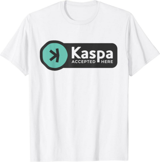 Kaspa T-Shirt Aceptado Aqu� Kas Crypto Solana Hbar Cardano