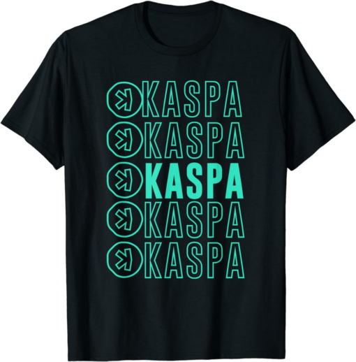 Kaspa T-Shirt Camiseta Vibrant Crypto Colors Bold Miner