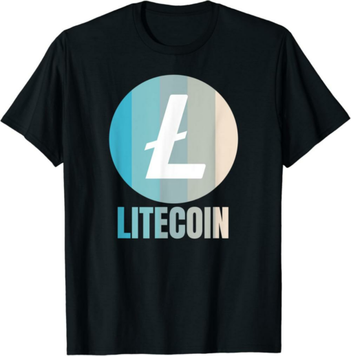 Litecoin T-Shirt Crypto Pastel Colors LTC Cryptocurrency